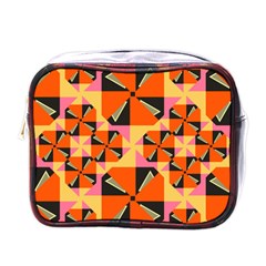 Windmill In Rhombus Shapes Mini Toiletries Bag (one Side) by LalyLauraFLM