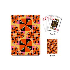 Windmill In Rhombus Shapes Playing Cards (mini) by LalyLauraFLM