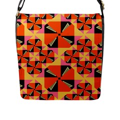 Windmill In Rhombus Shapes Flap Closure Messenger Bag (l) by LalyLauraFLM