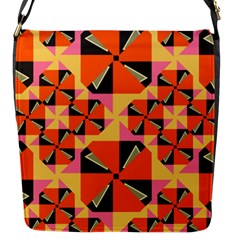 Windmill In Rhombus Shapes Flap Closure Messenger Bag (s)