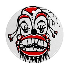 Dark Clown Drawing Ornament (round)  by dflcprints