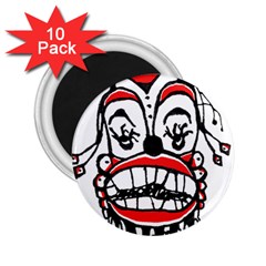 Dark Clown Drawing 2 25  Magnets (10 Pack) 