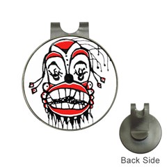 Dark Clown Drawing Hat Clips With Golf Markers