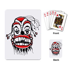 Dark Clown Drawing Playing Card by dflcprints