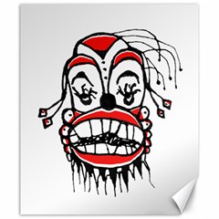 Dark Clown Drawing Canvas 20  X 24   by dflcprints