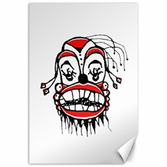 Dark Clown Drawing Canvas 20  X 30   by dflcprints