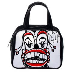 Dark Clown Drawing Classic Handbags (one Side) by dflcprints