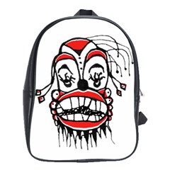 Dark Clown Drawing School Bags(large)  by dflcprints