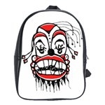 Dark Clown Drawing School Bags(Large)  Front