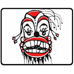 Dark Clown Drawing Fleece Blanket (medium) 