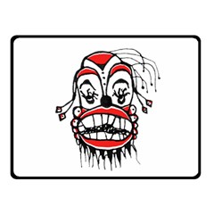 Dark Clown Drawing Fleece Blanket (small)