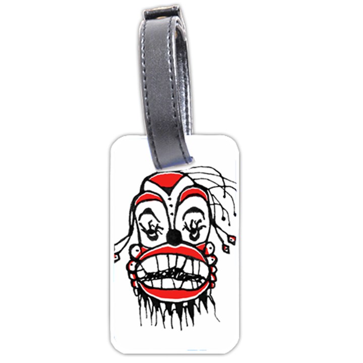 Dark Clown Drawing Luggage Tags (One Side) 