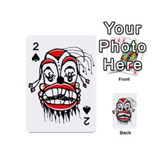 Dark Clown Drawing Playing Cards 54 (mini)  by dflcprints