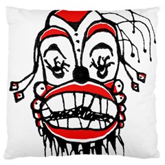 Dark Clown Drawing Large Cushion Cases (two Sides) 