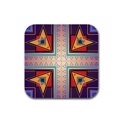 Cross And Other Shapes Rubber Square Coaster (4 Pack)