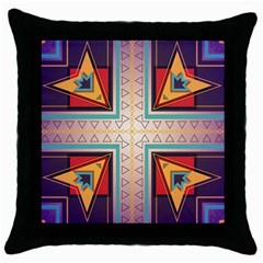 Cross And Other Shapes Throw Pillow Case (black) by LalyLauraFLM