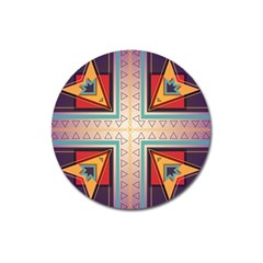 Cross And Other Shapes Magnet 3  (round) by LalyLauraFLM