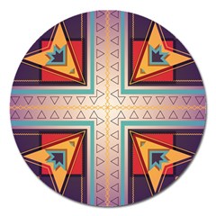 Cross And Other Shapes Magnet 5  (round) by LalyLauraFLM