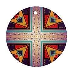 Cross And Other Shapes Round Ornament (two Sides) by LalyLauraFLM