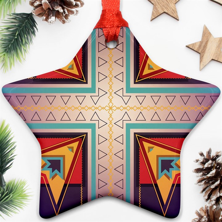 Cross and other shapes Star Ornament (Two Sides)