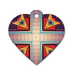 Cross And Other Shapes Dog Tag Heart (two Sides)