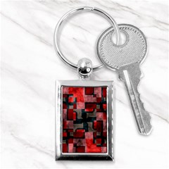 Textured Shapes Key Chain (rectangle) by LalyLauraFLM