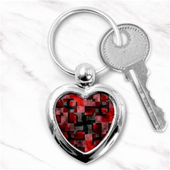 Textured Shapes Key Chain (heart)