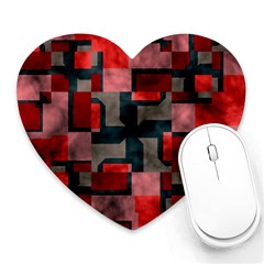 Textured Shapes Heart Mousepad by LalyLauraFLM