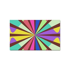 Rays In Retro Colors Sticker Rectangular (10 Pack)