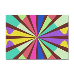 Rays In Retro Colors Sticker A4 (100 Pack)