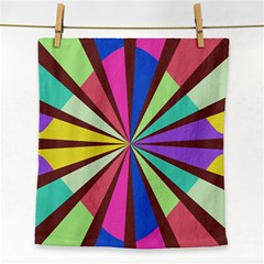 Rays In Retro Colors Face Towel by LalyLauraFLM