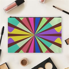 Rays In Retro Colors Cosmetic Bag (large) by LalyLauraFLM