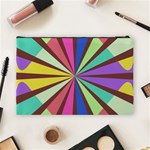 Rays in retro colors Cosmetic Bag (Large) Back