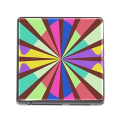 Rays In Retro Colors Memory Card Reader (square)