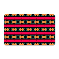 Rhombus And Stripes Pattern Magnet (rectangular)