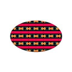 Rhombus And Stripes Pattern Sticker Oval (10 Pack)