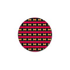 Rhombus And Stripes Pattern Golf Ball Marker by LalyLauraFLM