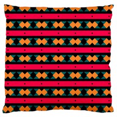 Rhombus And Stripes Pattern Large Cushion Case (two Sides)