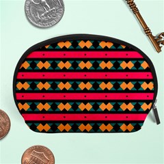 Rhombus And Stripes Pattern Accessory Pouch