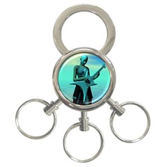 Sad Guitar 3-ring Key Chains by icarusismartdesigns