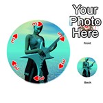 Sad Guitar Playing Cards 54 (Round)  Front - Heart3