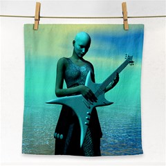 Sad Guitar Face Towel by icarusismartdesigns