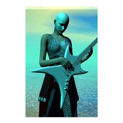 Sad Guitar Shower Curtain 48  X 72  (small)  by icarusismartdesigns