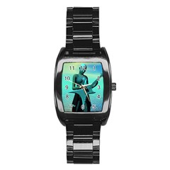 Sad Guitar Stainless Steel Barrel Watch by icarusismartdesigns