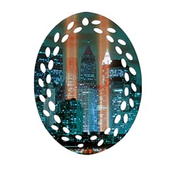 New York 2014 1206 Oval Filigree Ornament (2-side) 