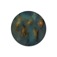 Broken Pieces Rubber Coaster (round)  by digitaldivadesigns