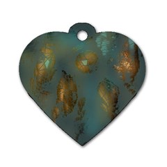 Broken Pieces Dog Tag Heart (two Sides) by digitaldivadesigns