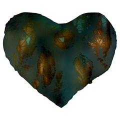 Broken Pieces Large 19  Premium Heart Shape Cushions