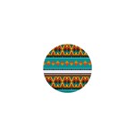 Tribal design in retro colors 1  Mini Magnet Front