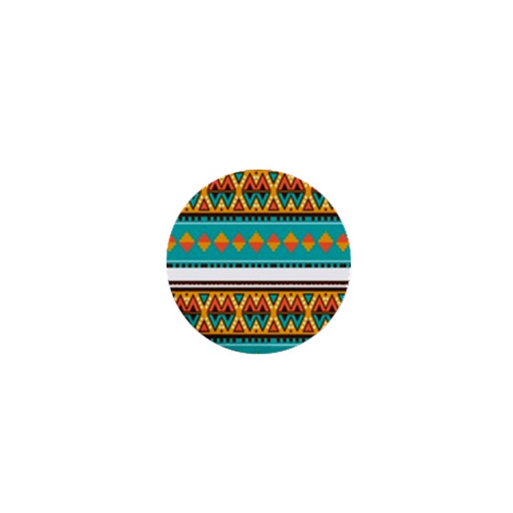 Tribal design in retro colors 1  Mini Magnet